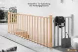 Preview: Holzsäulen Brüstungsgeländer in Buche für die Massivholztreppe Savoy (320 cm Set)
