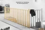Mobile Preview: Holzsäulen Brüstungsgeländer in Fichte für die Massivholztreppe Savoy (320 cm Set)