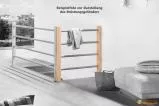Mobile Preview: Holz/Metall Brüstungsgeländer in Buche für die Massivholztreppe Savoy (100 cm Set)